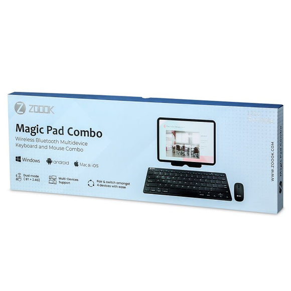 Zoook Magicpad Combo Wireless Bluetooth Multi-Device Keyboard & Mouse Combo Black BROOT COMPUSOFT LLP JAIPUR 