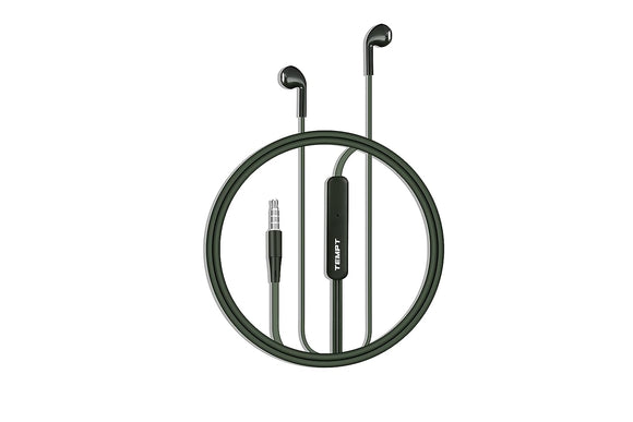 Tempt Zip X1 in Ear Wired Ear Phones with Mic Green