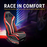 Ant Esports RC200 Corsa Cockpit Racing chair for Gaming Wheels - Red Black