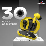 Tempt Thunder True Wireless Earbuds with OxyAcoustics Technology, TWS Touch Controls Yellow BROOT COMPUSOFT LLP JAIPUR