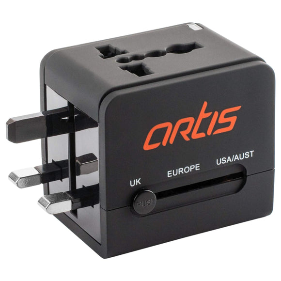Artis UV200 Universal Travel Adapter Converter Charger with 2.1A USB Port (Black ) BROOT COMPUSOFT LLP JAIPUR 