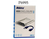 RANZ SSD SATA CASING 2.5" RZ2535 (TRANSPARENT) USB 3.0