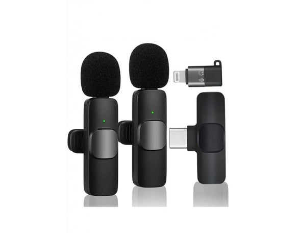 Collar Wireless Mic K9 FOR TYPE C | IPHONE (WITH 2 MIC)