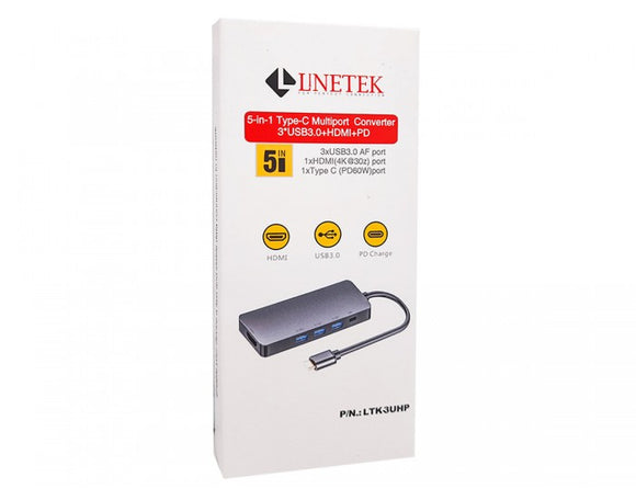 Linetek Type C Hub 5 Port 3.0(USB 3.0|HDMI|TYPE C) LTK 3UHP BROOT COMPUSOFT LLP JAIPUR