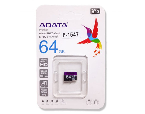 Adata Micro SD 64GB Memory V10   CS10 64GB
