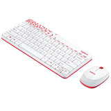 Logitech MK240 Nano Wireless Keyboard and Mouse Combo,PC Mac-White Vivid Red BROOT COMPUSOFT LLP JAIPUR 