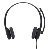 Logitech H151 Wired On Ear Headphones With Mic  Black