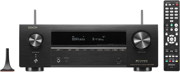 Denon AVR-X1700H 7.2 Channel AV Receiver - 80W/Channel Advanced 8K HDMI Video w/ eARC, Full 3D Audio - Dolby Atmos, DTS:X, Wireless Streaming, Built-in HEOS, Amazon Alexa Voice Control