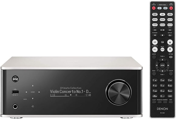 Denon PMA-150H Integrated Network Amplifier - Full Digital Amplification  70W Power per Channel  HEOS Built-in + Wi-Fi + Bluetooth USB-DAC and Phono Input OLED Display, Black