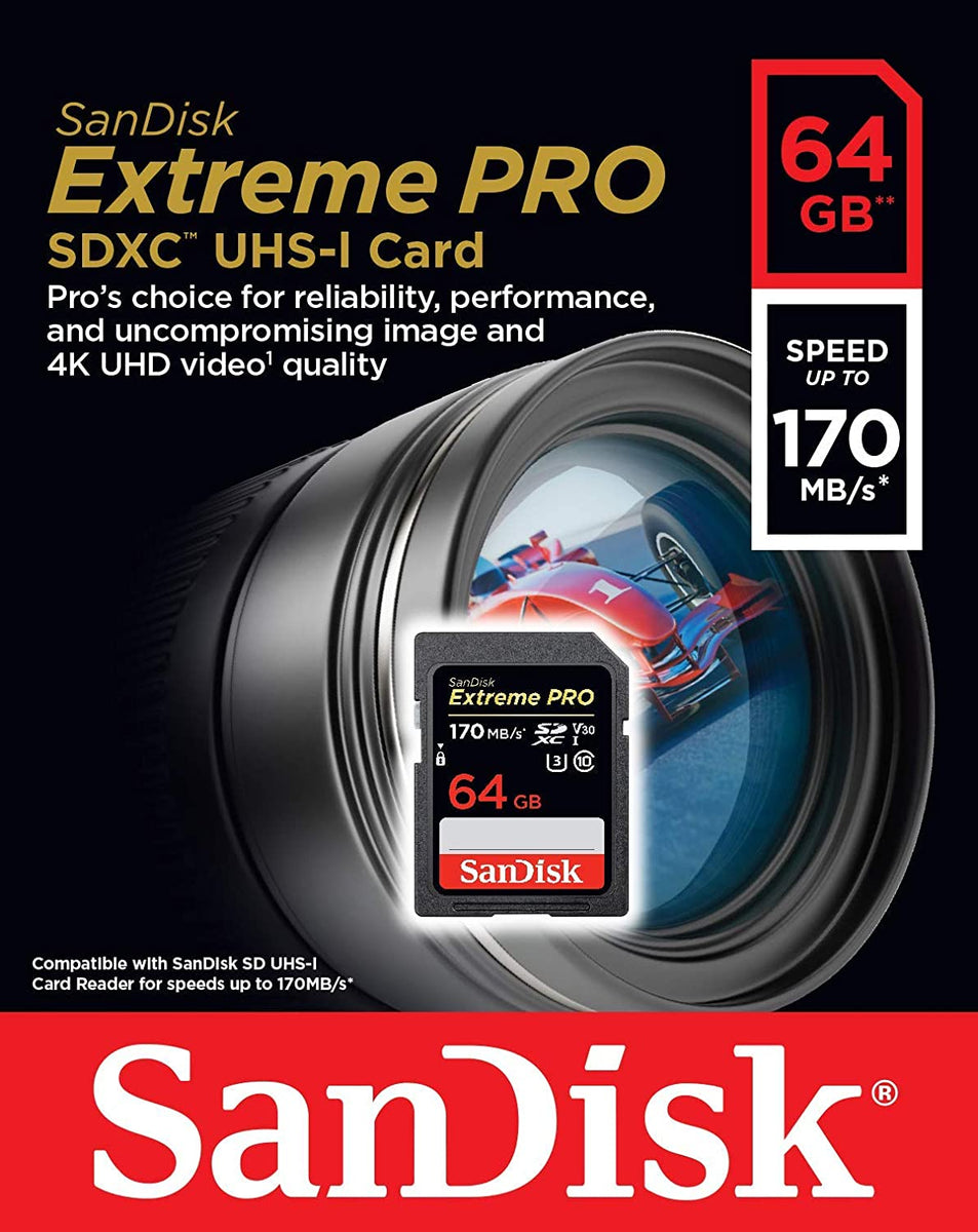 SanDisk Carte mémoire Extreme Pro CompactFlash 64 Go - Carte