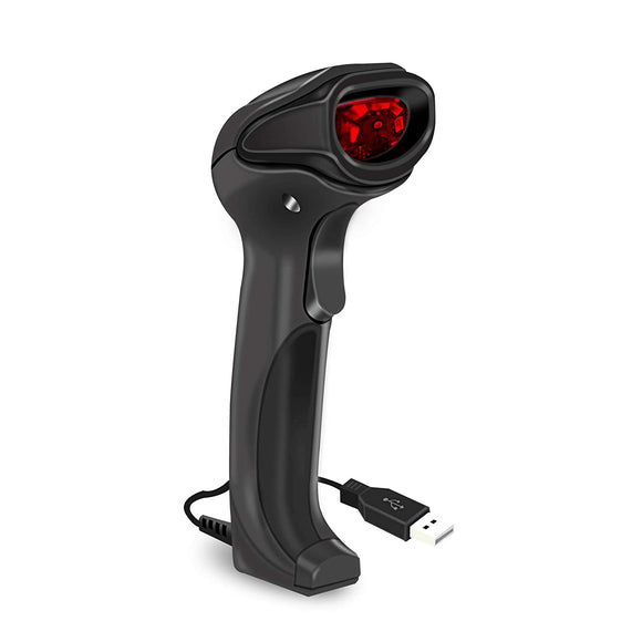 Foxin FBSWD Turbo Laser Barcode Scanner BIS Approved, Handheld 1 D USB Wired Barcode Reader Optical Laser High Speed for POS System Supermarket