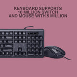 Fingers Wired Keyboard and Mouse Combo Velvet C4