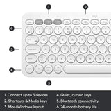Logitech K380 Wireless Multi-Device Bluetooth Keyboard White