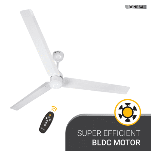 Atomberg Renesa 1400 mm BLDC Motor with Remote 3 Blade Ceiling Fan White