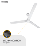 Atomberg Renesa 1400 mm BLDC Motor with Remote 3 Blade Ceiling Fan White