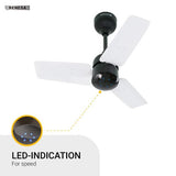 Atomberg Renesa 600 mm BLDC Motor with Remote 3 Blade Ceiling Fan White and Black