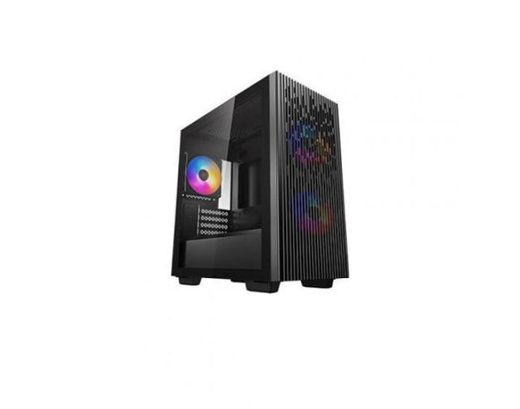 DEEPCOOL MATREXX 40 Mid-Tower Mini-ITX/M-ATX Computer Cabinet/Gaming Case -Black |Tempered Glass Side Panel with Rear: 1×120mm DC Fan Included