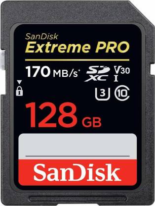 Sandisk Extreme Pro SD Card 128 GB 170 mb/s