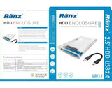 RANZ SSD SATA CASING 2.5" USB 2.0 RZ2525 (TRANSPARENT)