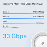 TP-Link BE33000 Deco BE95 Quad-Band Whole Home Mesh WiFi 7 System - 2 Pack