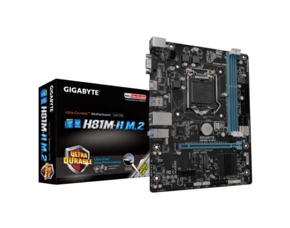 GIGABYTE MOTHERBOARD 81 (H81M H M.2) DDR3 (FOR INTEL 4TH GEN)  H81M-H M.2