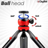 Digitek DTR-200MT 18CM Flexible & Portable Mini Tripod with Smartphone Holder & 360