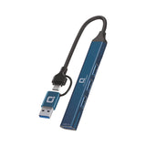 Quantron QUH-240 4-IN-1 Ultra Slim USB Hub 1xUSB 3.0 & 3 x USB 2.0 Ports
