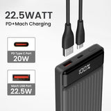 Portronics Power bank 10000 MAH Luxcell Black