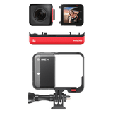 Insta360 One RS 4k Edition 6K and 48MP 60 FPS Waterproof Action Camera with FlowState Stabilisation Black & Red