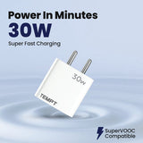 Tempt Mobile Charger Bolt 30W QC+PD Supervooc