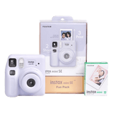 FUJIFILM Instax Mini SE Standalone Fun Pack Instant Camera with 10 Shots Purple