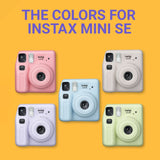 FUJIFILM Instax Mini SE Standalone Fun Pack Instant Camera with 10 Shots Purple