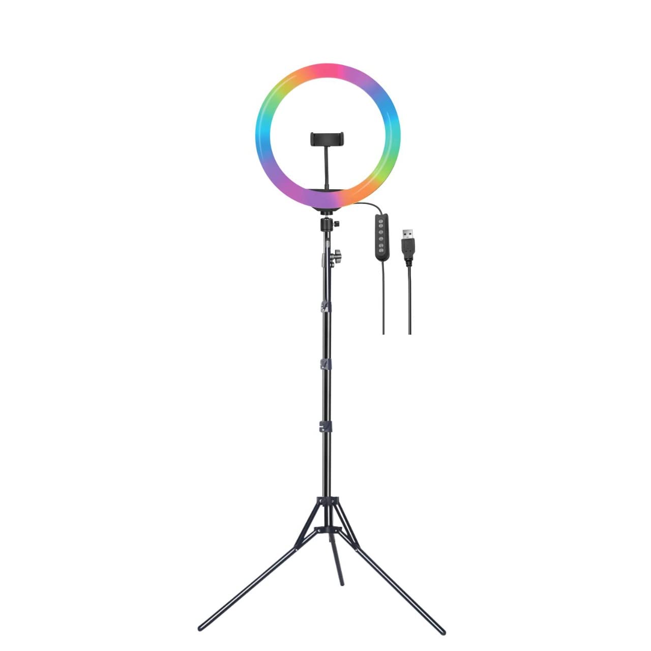 Digitek (DRL-15C RGB) LED RGB Ring Light with Stand for