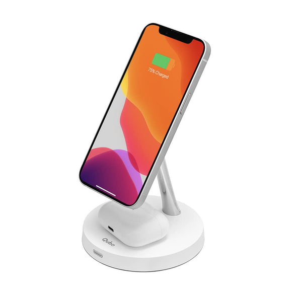 QUBO Magzap Z2 2 IN 1 Wireless Charger White