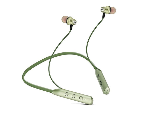 Tempt Rapid Wireless Bluetooth Neckband with OxyAcoustics Technology With Mic Olive Gree BROOT COMPUSOFT LLP JAIPUR