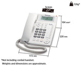 Panasonic Single Line KX-TS880MX Corded Landline Phone White