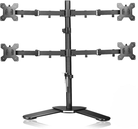 Quad Arm LED Monitor Desk Mount Bracket Long ARM Table Top Stand Type LCD Mount T044