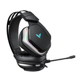 Rapoo VH710 Gaming Headphone Virtual 7.1 Channel Customized Drive ENC Noise Reduction Microphone 50mm Unit RGB Light Wired Control - Black
