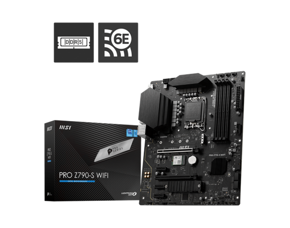 MSI MOTHERBOARD 790 (PRO Z790 S WIFI) DDR5 (FOR INTEL 12th | 13th | 14th GEN) LGA1700 ATX   PRO Z790 S WIFI