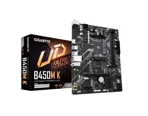 GIGABYTE MOTHERBOARD B450M K (FOR AMD) DDR4 B450M K