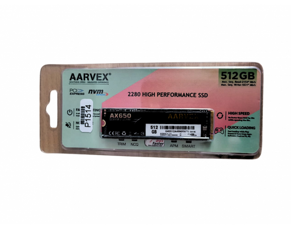 Aarvex  SSD 512GB NVME AX650