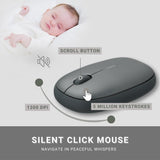 Rapoo RAPOO M650 Bluetooth Multi-Device Silent Mouse, Dual Mode Bluetooth + 2.4G Wireless Dark Grey