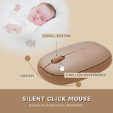 Rapoo M650 Bluetooth Multi-Device Silent Mouse, Dual Mode Bluetooth + 2.4G Wireless Brown