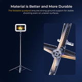 Digitek DTR 630 SS Extendable Tripod Selfie Stick with Fill Light, Quadpod Base