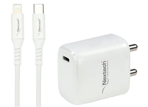 Nextech PD20W Wall Charger With 18 Pin To C DATA Cable NTQ27LC Broot Compusoft LLP Jaipur 