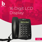 Beetel M56 Caller ID Corded Landline Phone with 16 Digit LCD Display