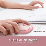 Rapoo M650 Bluetooth Multi-Device Silent Mouse, Dual Mode Bluetooth + 2.4G Wireless Mouse Pink