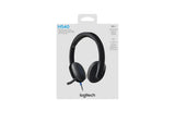 Logitech H540 USB Computer Headset with Noise-Cancelling Mic (Black)
