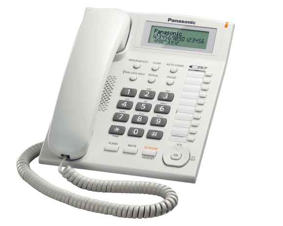 Panasonic Single Line KX-TS880MX Corded Landline Phone White