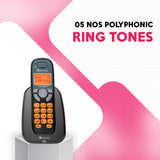 Beetel X70 Cordless Landline , 2.4GHz, 2 Way Speakerphone, Volume Adjustment- Black